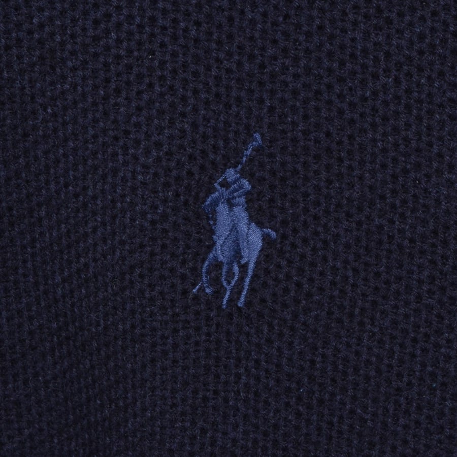 Alternative Image for ProductRalph Lauren Crew Neck Waffle Knit Jumper Navy3